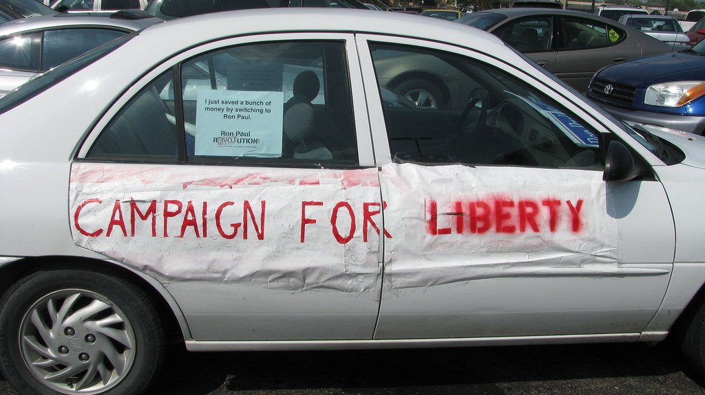 Ron Paul Supporter's Car In Rosedale Parking Lot David Erickson Flickr