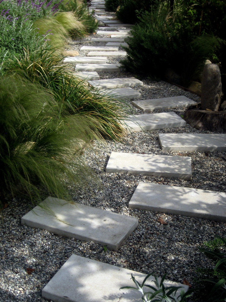 Drought Tolerant Landscaping A path of concrete pavers mea… Flickr