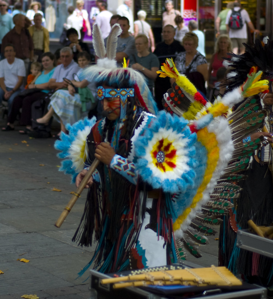 Pan pipes players 1 Pan pipe players in the center of york… Moray