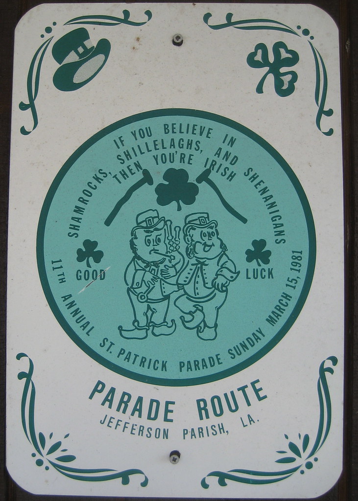 Jeff Parish Irish Parade Sign 1981 Sign for 1981 Jefferson… Flickr