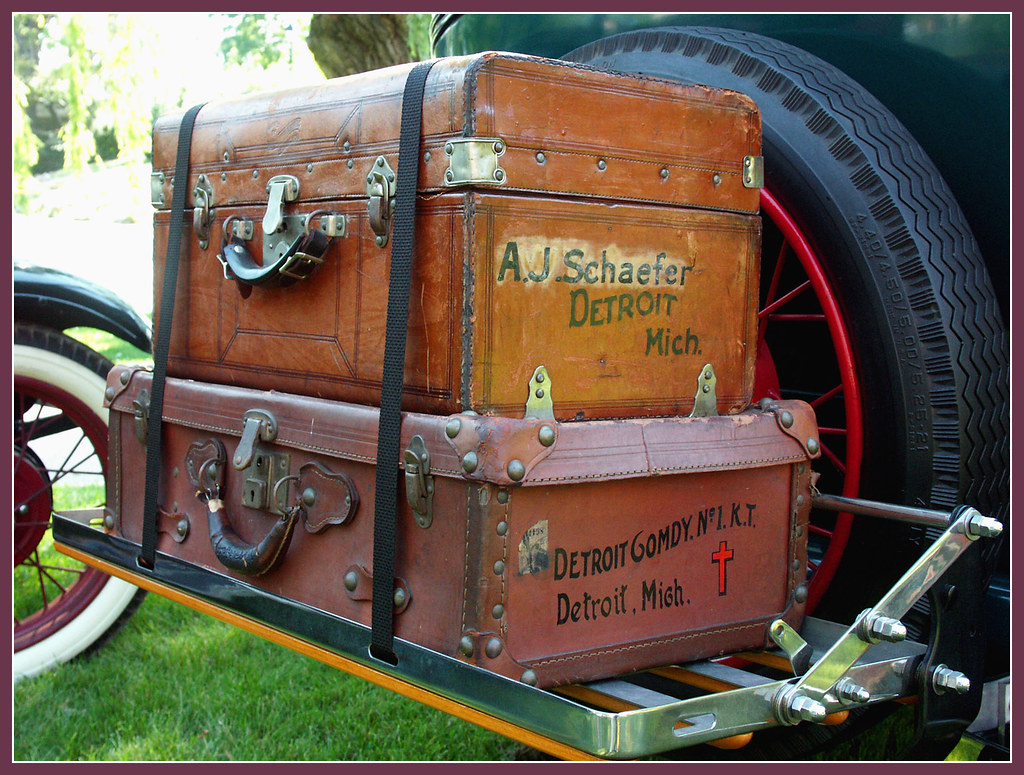 Model A trunks These are actual antique trunks gracing the… Flickr