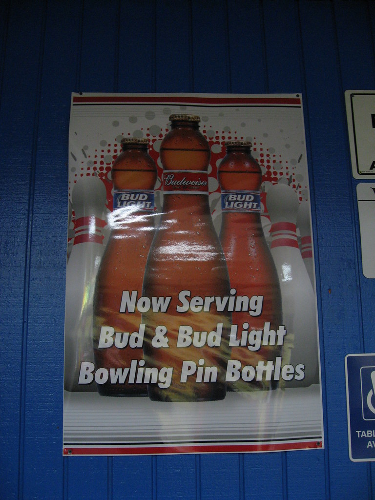 now serving bud & bud light bowling pin bottles i have nev… Flickr