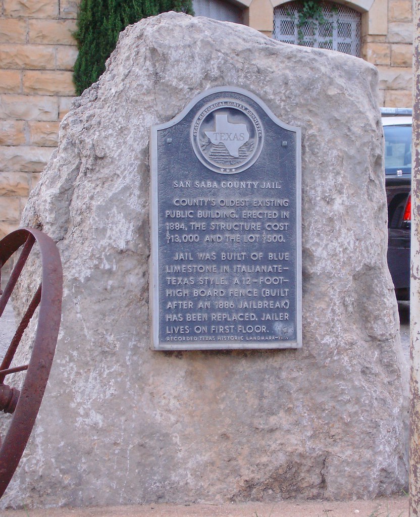 San Saba County Jail Marker (San Saba, Texas) Located in a… Flickr