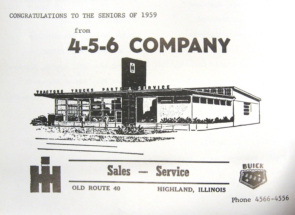 ILHighland 456 Co 1959 456 Company ad Highland, IL … Flickr
