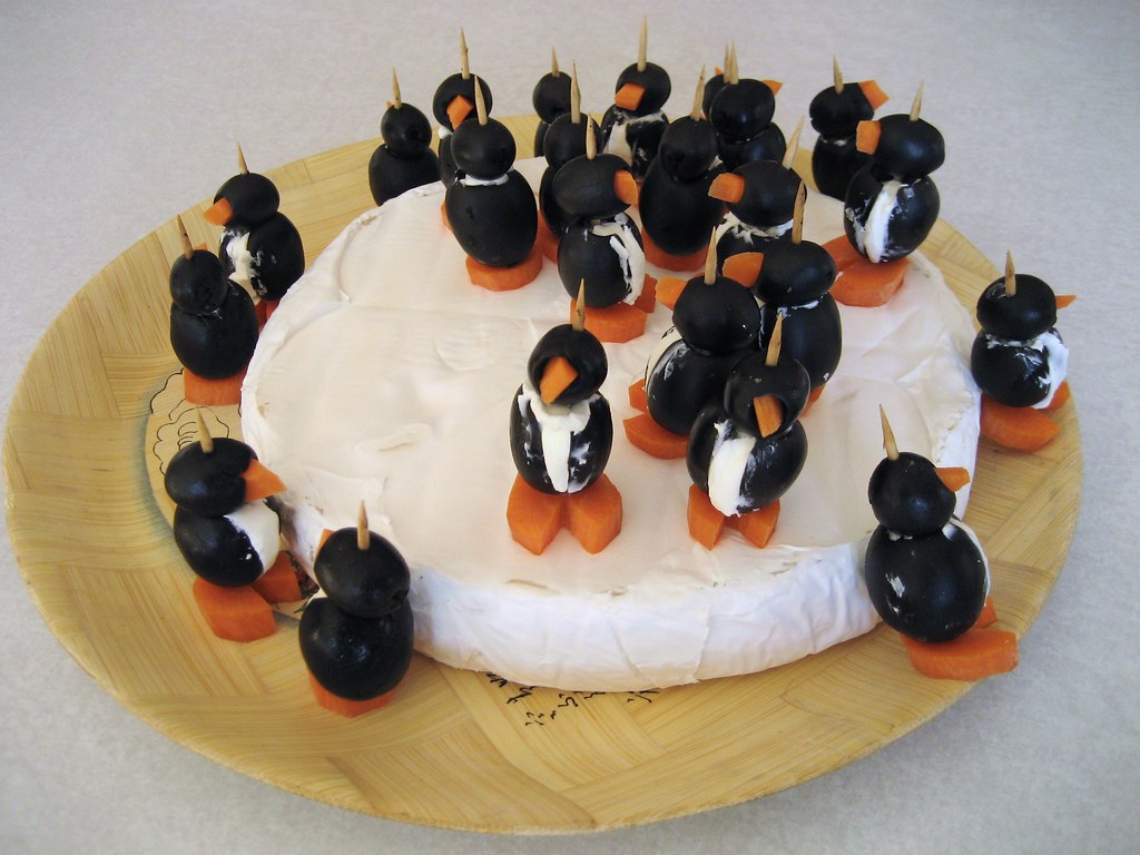 olive penguins on brie iceberg Stacy Spensley Flickr