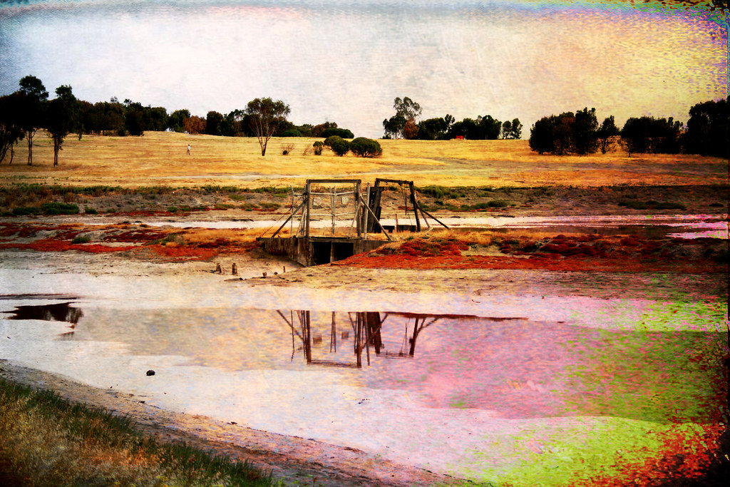 Reflection at Marsh Road Salt Flats Redwood City, CA Textu… Flickr