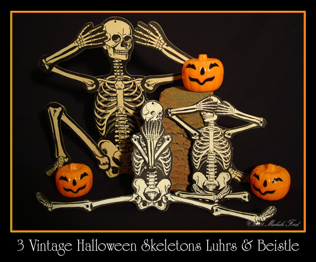3 Vintage Halloween Skeletons H.E. Luhrs & Beistle a photo on Flickriver