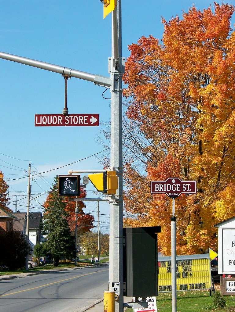 Directions to the liquor store, on the traffic light Flickr