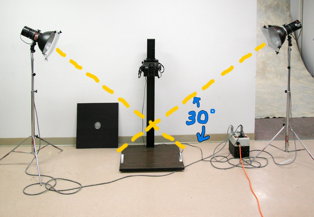 Polarized lighting setup for a vertical copy stand Flickr
