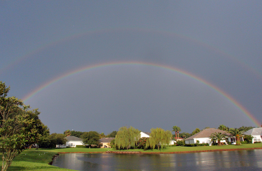 Rare Double Rainbow This rare double rainbow was captured … Flickr
