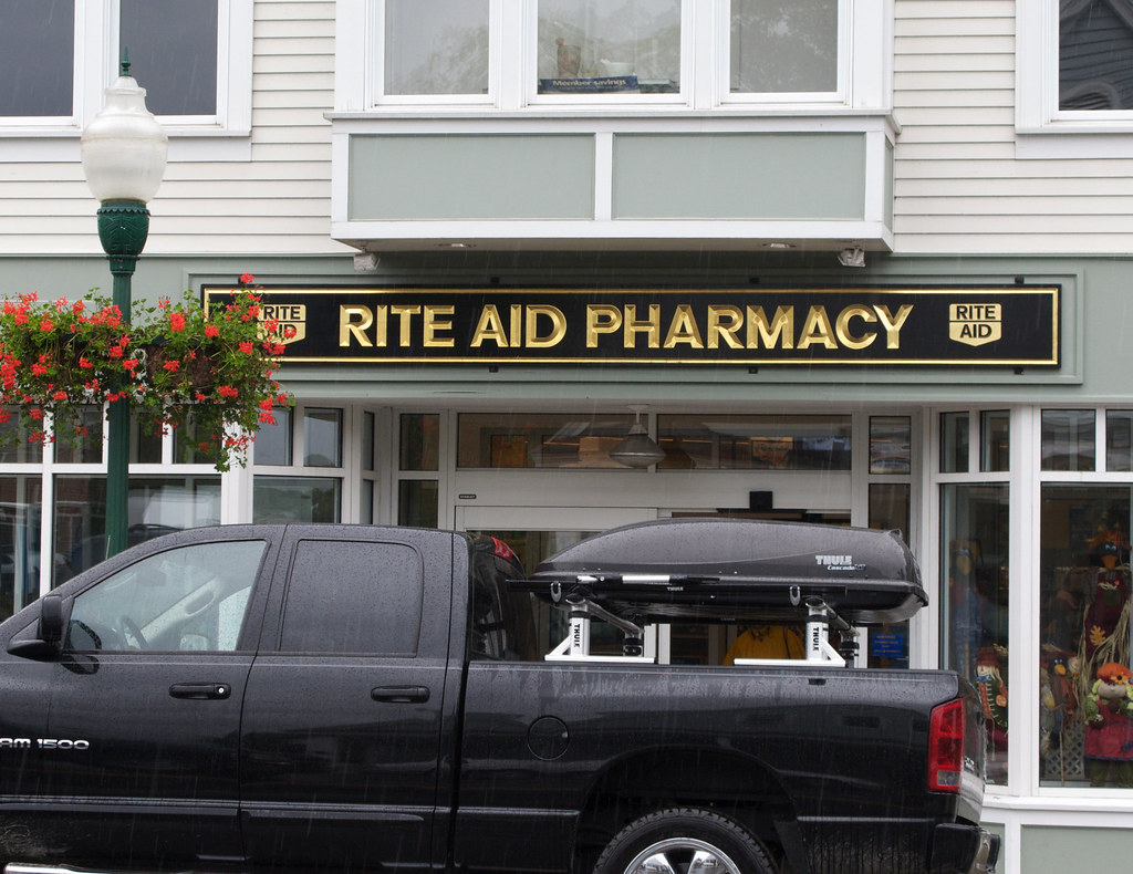 Rite Aid Pharmacy Sign, Camden ME Wallmounted sign above … Flickr