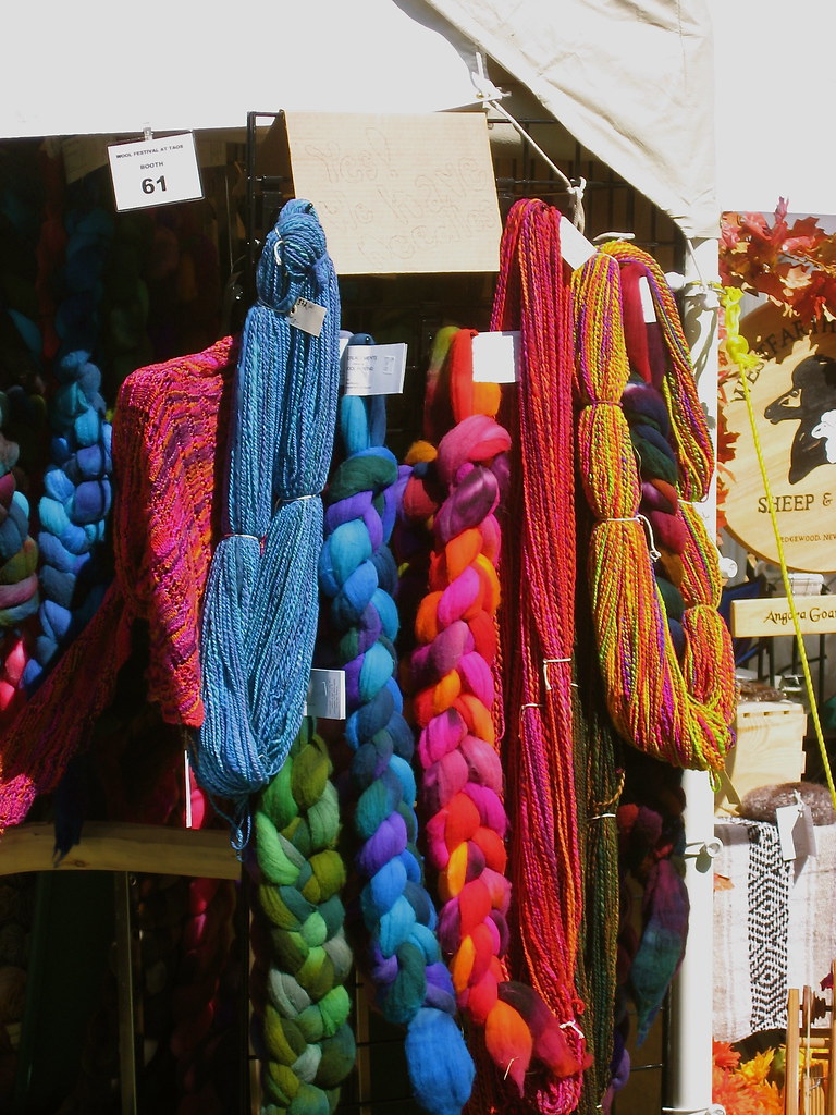 Taos Wool Festival Some of the beautiful handdyed rovings… Flickr