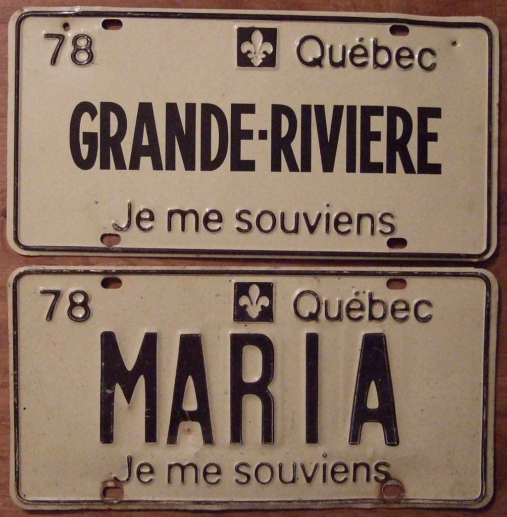 QUEBEC 1978 UNOFFICIAL PERSONALIZED plates Quebec does not… Flickr
