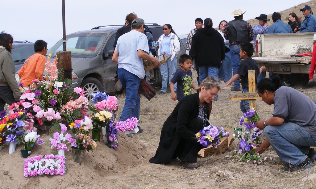 Oglala Lakota Sioux Funeral At the family grave site. Afte… Flickr