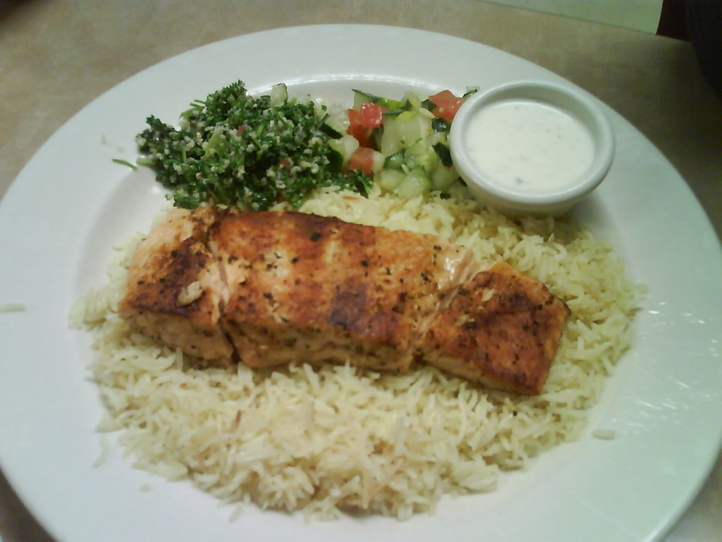 salmon plate salmon plate at instanbul cafe on nolensville… Jasmine
