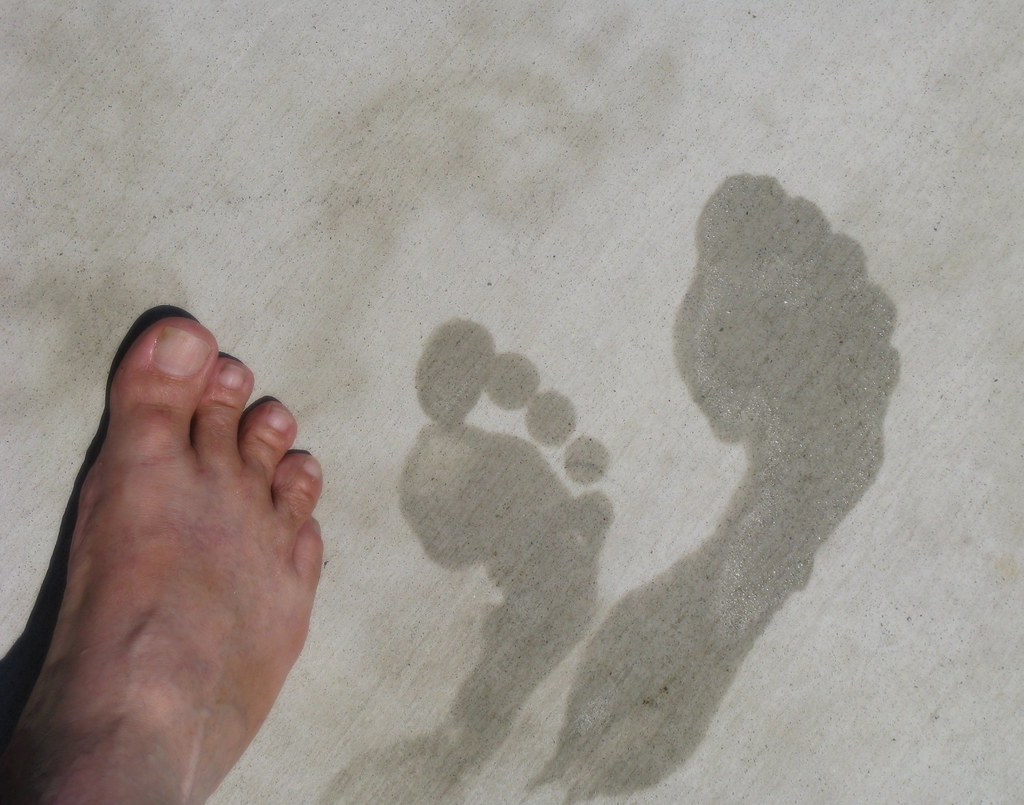 Wet Foot Prints Footprints in tiime. Brave Heart Flickr