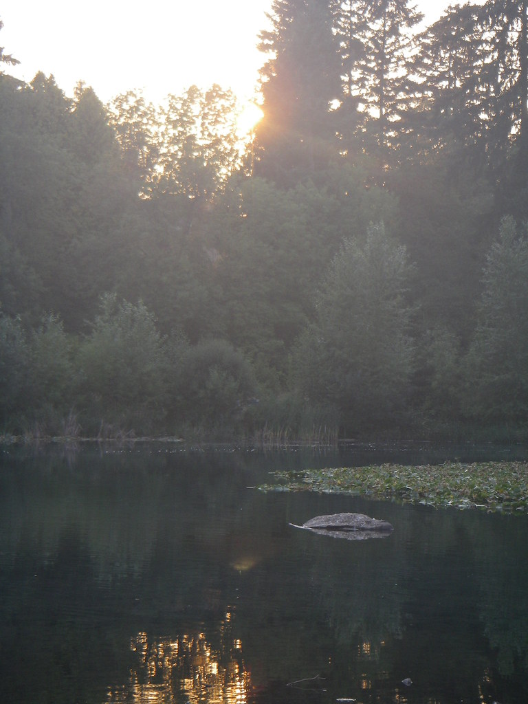 Reflection of the setting sun on Wapato Lake tiffs pictures Flickr