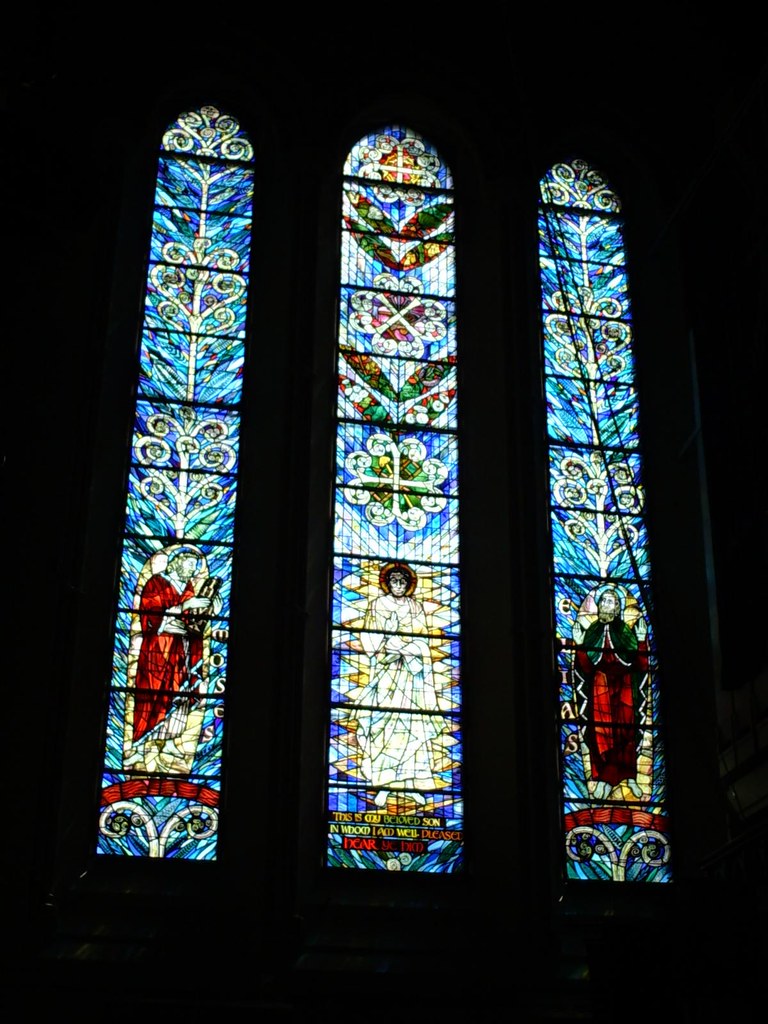 Stained glass in the Christchurch cathedral, New Zealand Flickr
