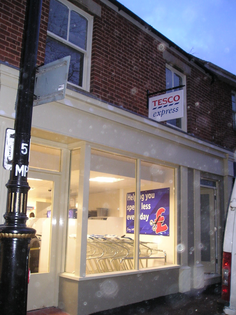 Tesco Olney Window 2 Tesco's window before it opened. Jo Jordan
