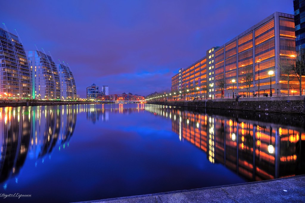 Lowry car park and dock A view down the dock at The Lowry … Flickr