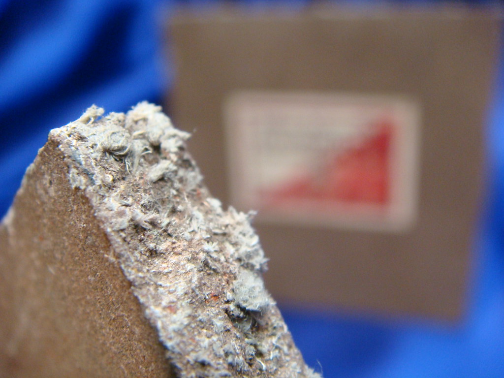 JohnsManville Asbestos Shingle Fibrous Detail Closeup … Flickr