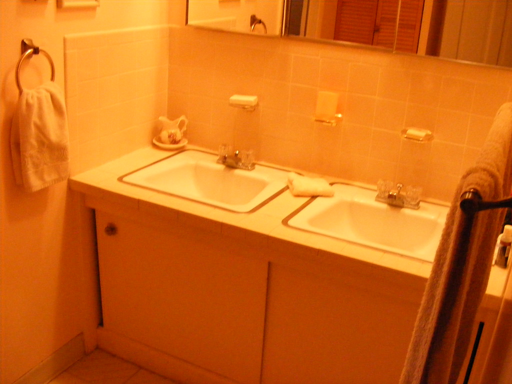 Main bathroom Double sinks in an older home are rare. Need… Flickr