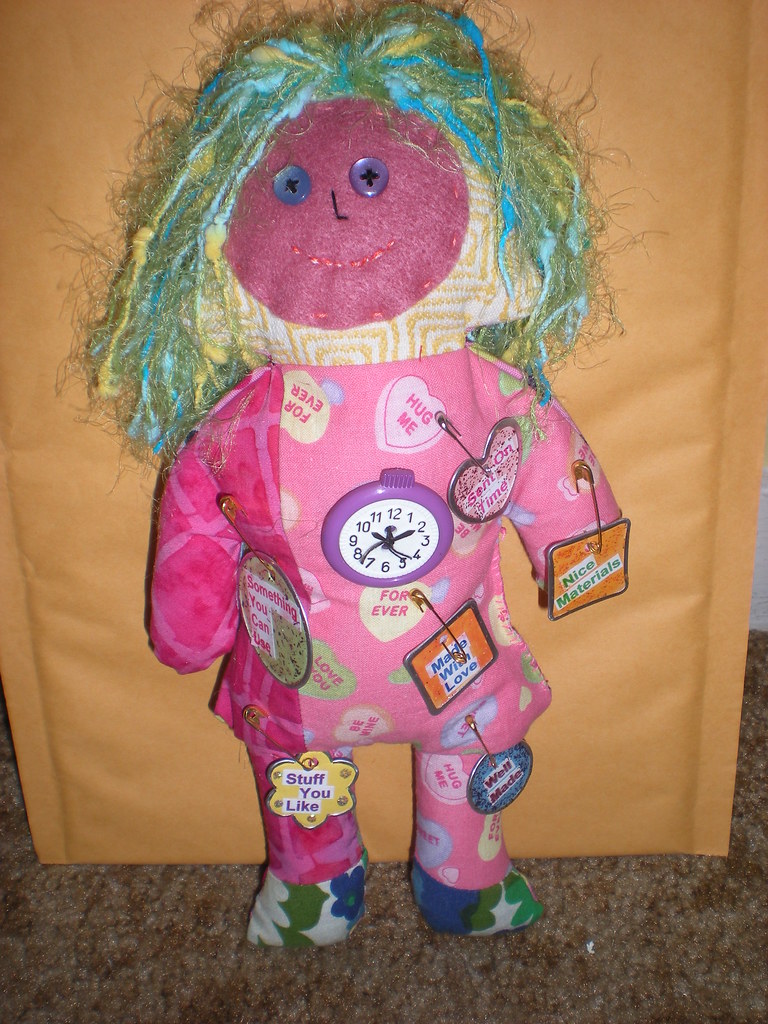 AntiFlaker Voodoo Doll Rag doll with yarn hair and embroi… Flickr