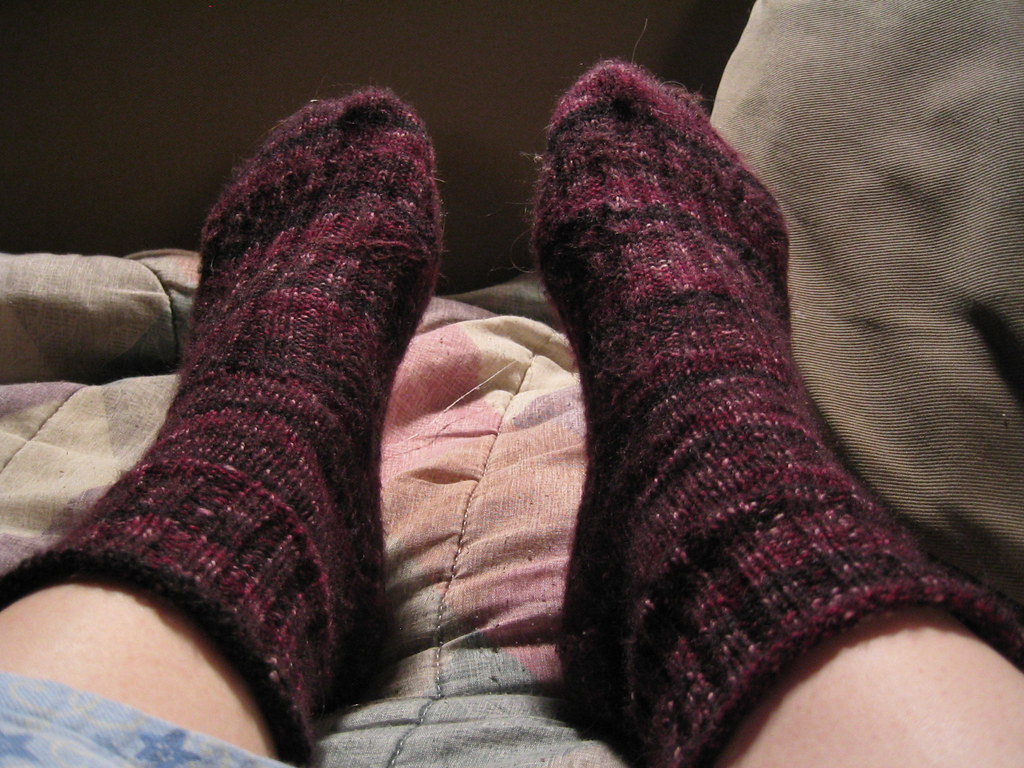 2 Year Socks knit on on dpns, the other using magic loop m… Flickr