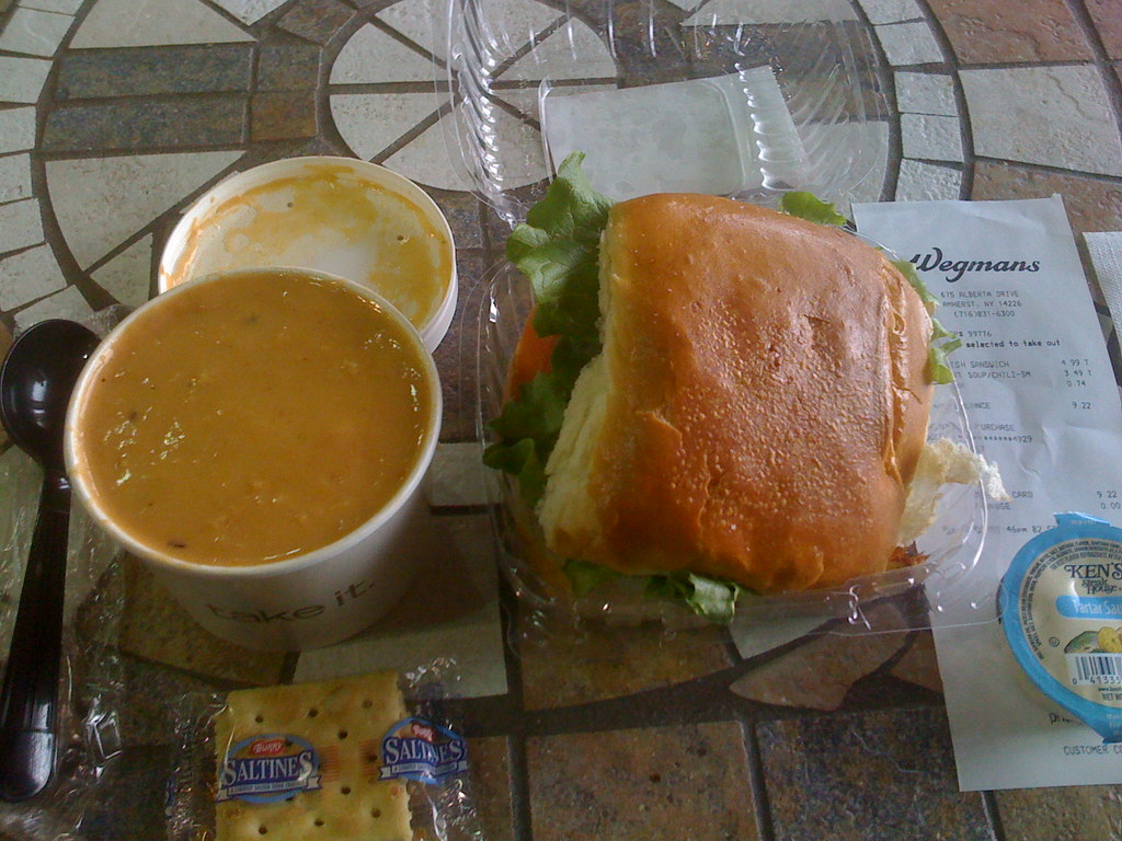 Haddock fish sandwich and lobster bisque Wegmans Flickr