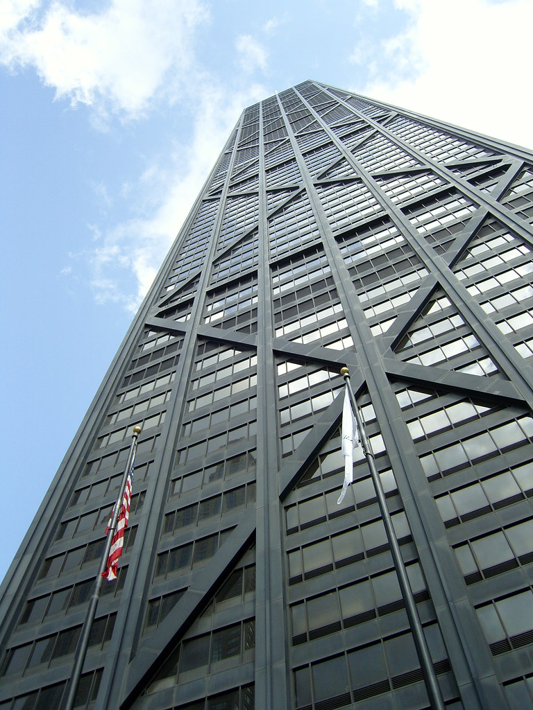 John Hancock tower from below Kris Chapman Flickr