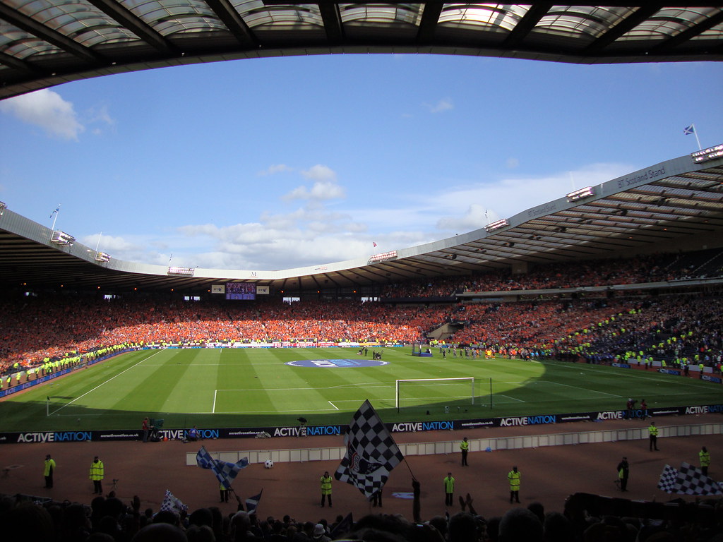 Hampden Park Leaving before the trophy presentation. Simon Varwell