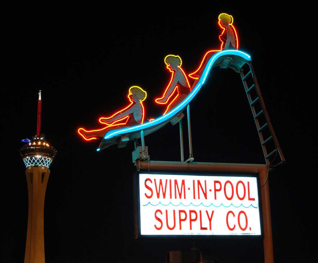 SwimInPool Supply Co. Las Vegas, Nevada The neon Swim