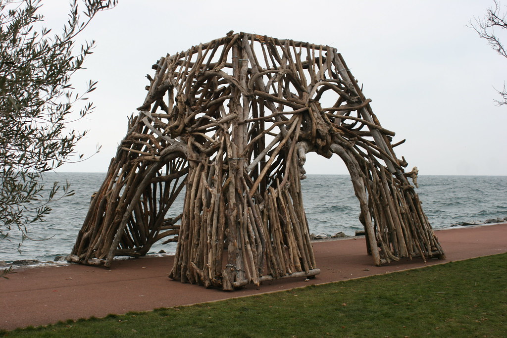 Driftwood art In Evian this winter, they have had an exhib… Flickr