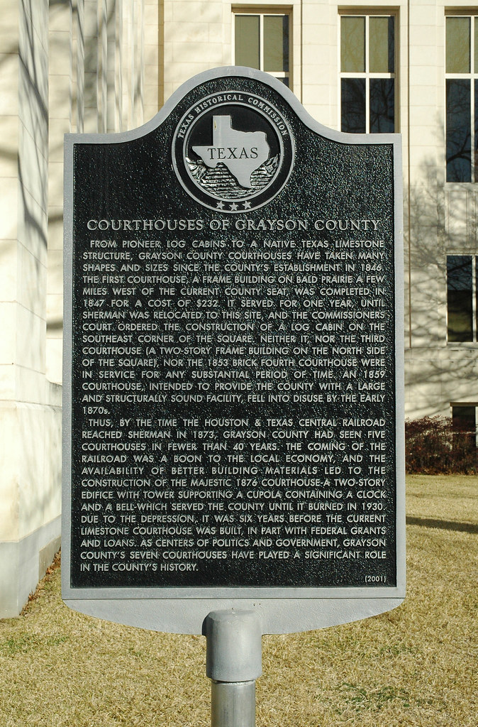Courthouses of Grayson County Historical marker on the gro… Flickr