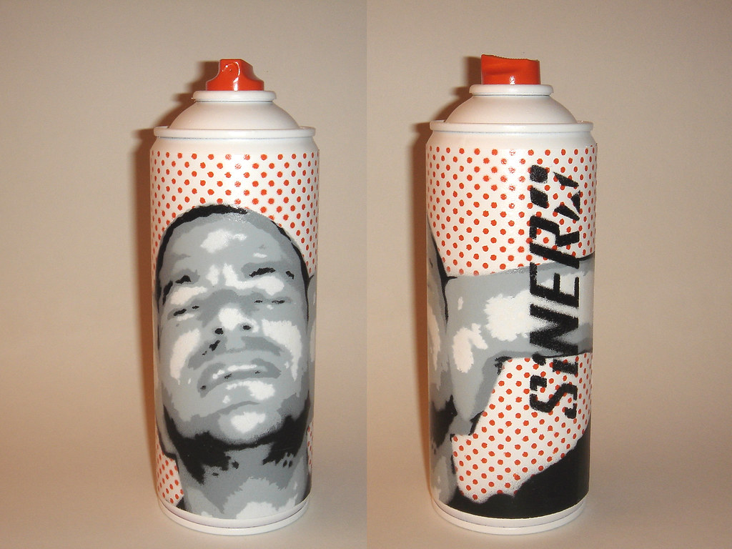 custom spraycan 400ml spray paint stencil on spraycan. (20… Flickr