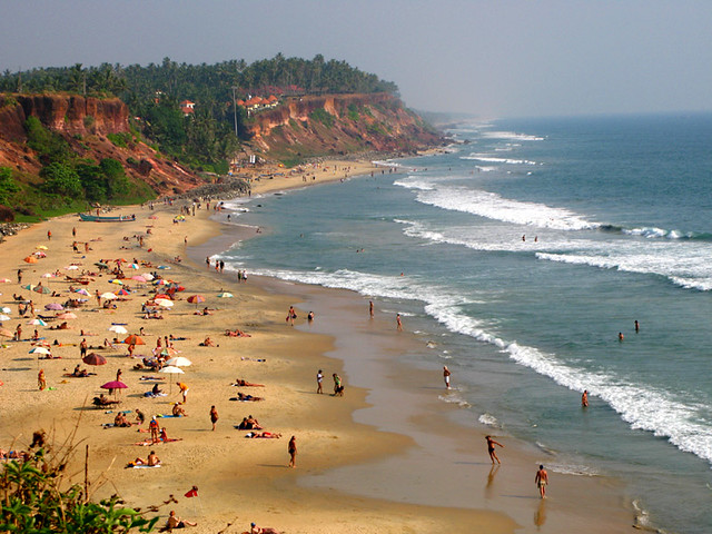 Looking south on Varkala beach, Kerala, India | Magda Wojtyra | Flickr