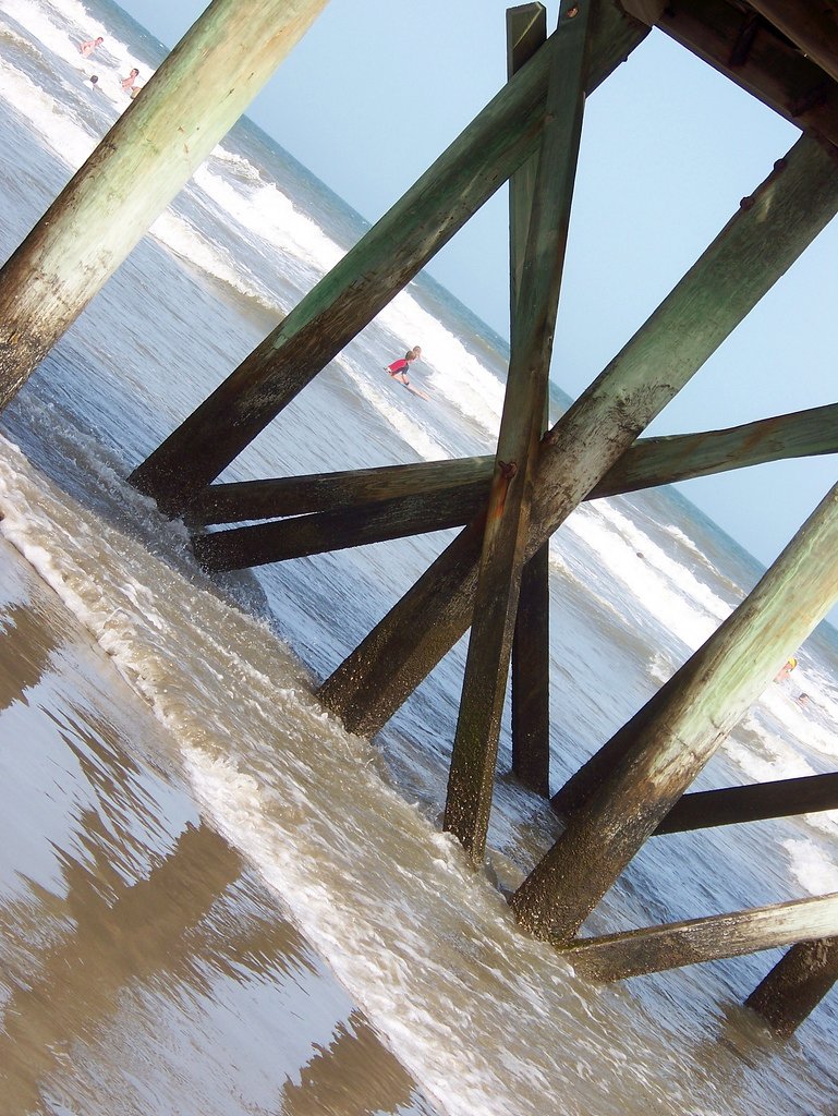 Water under the bridge Structure of the fishing pier as Is… Flickr