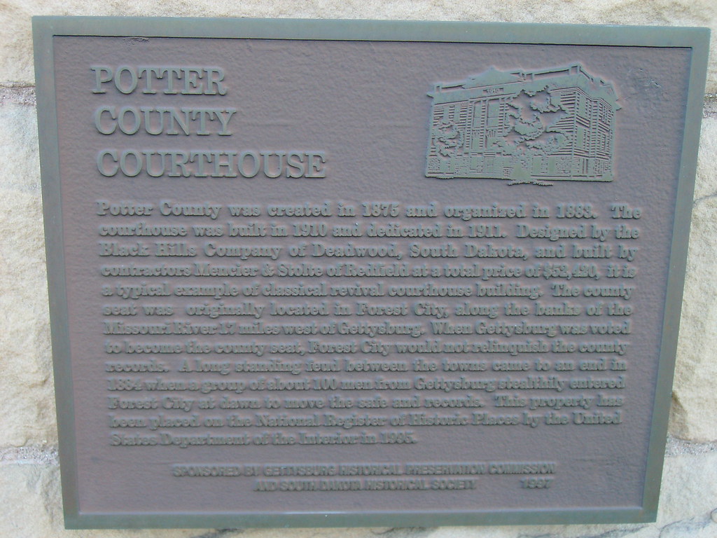 Potter County Courthouse Marker (Gettysburg, South Dakota)… Flickr