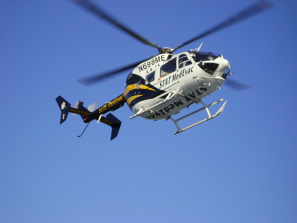 MedEvac 6 on final N698ME based at the Clarion Hospital. BDW