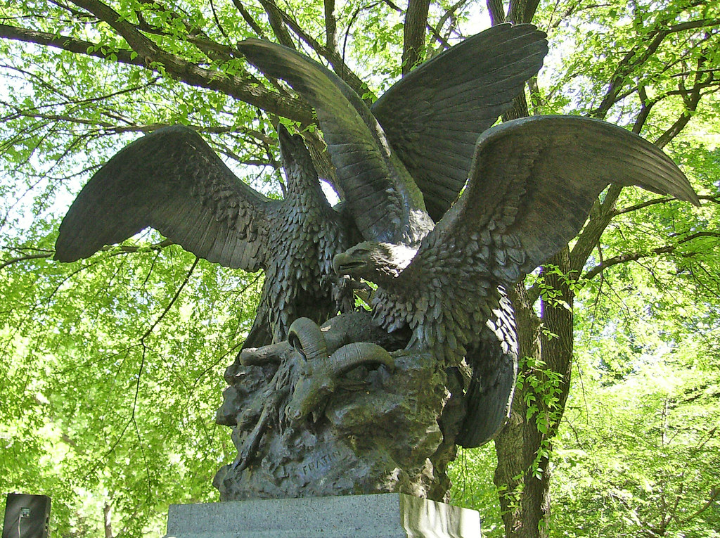 Central Park Eagles and Prey Statue. . Eagles and Prey, by… Flickr