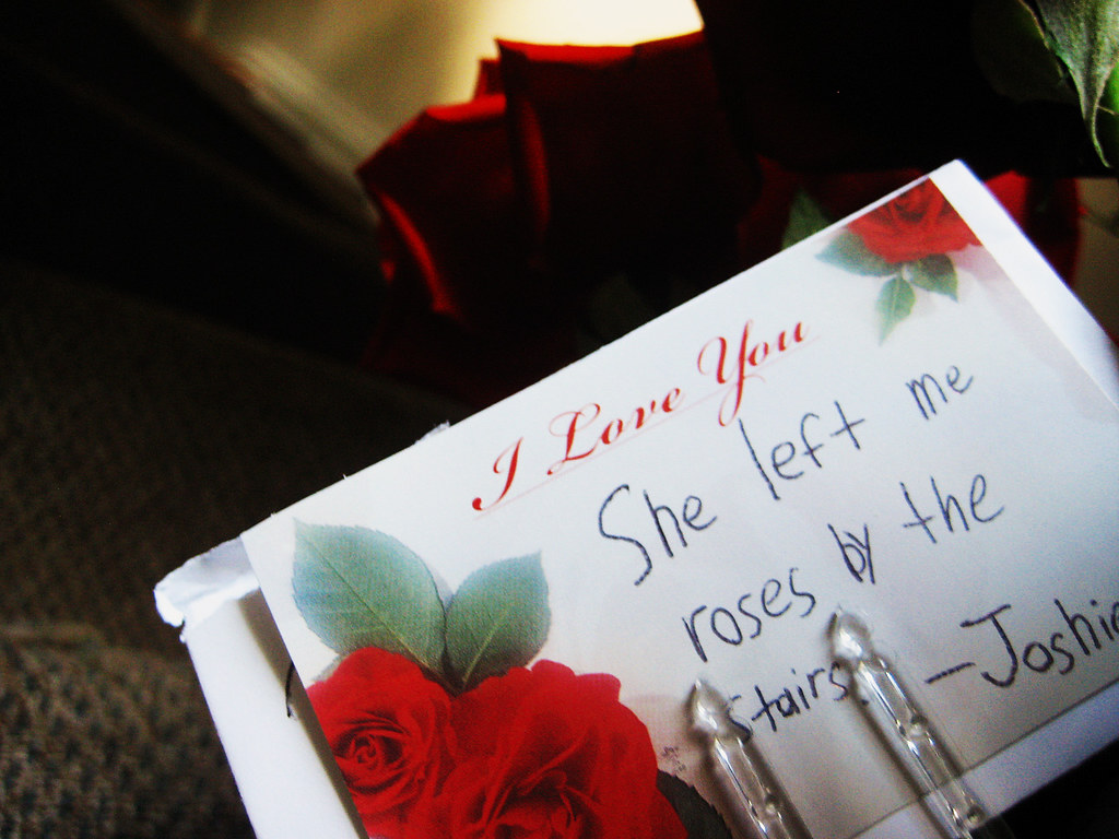 "She left me roses by the stairs Joshie" Early Sunday mo… Flickr