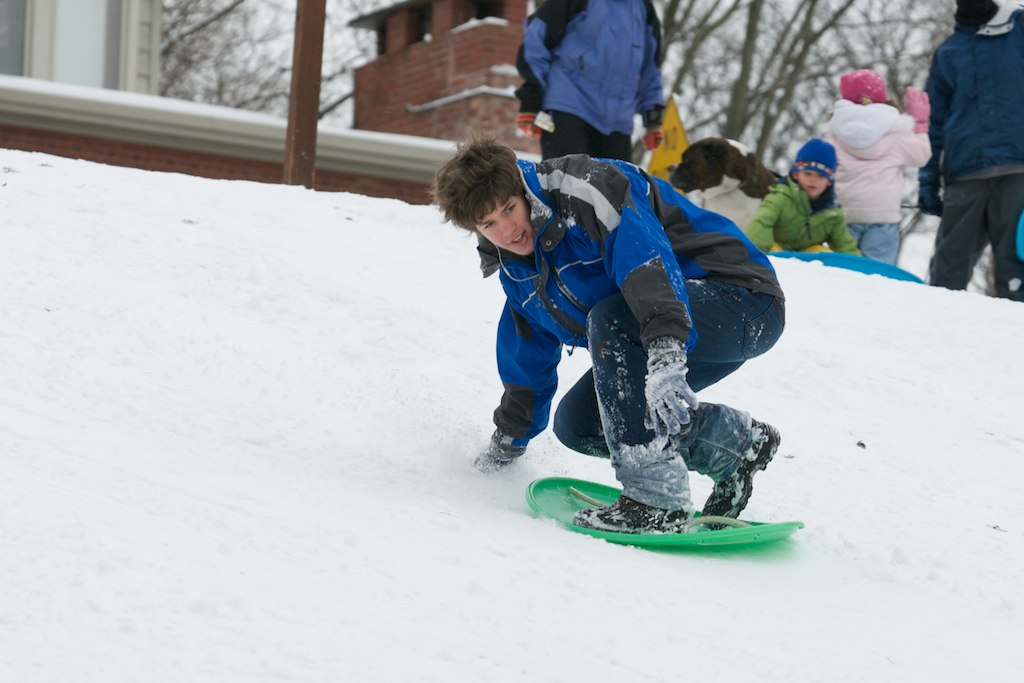 Sledding 51 Finally snow in the slopes of Donaldson Park, … Flickr