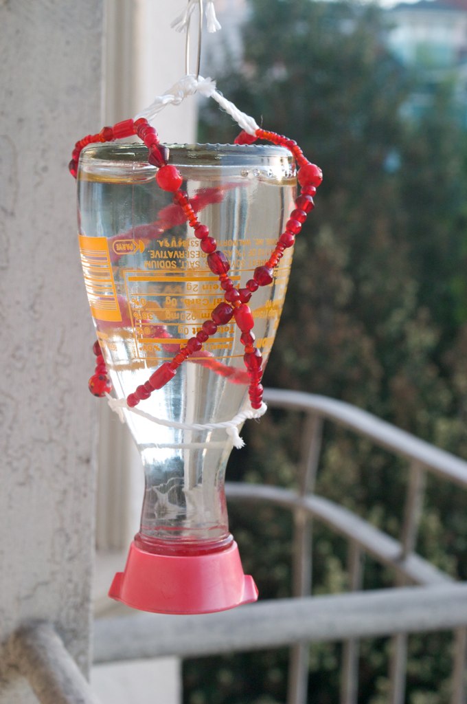 Humming Bird Feeder from a Soy Sauce Bottle ficklepixel Flickr
