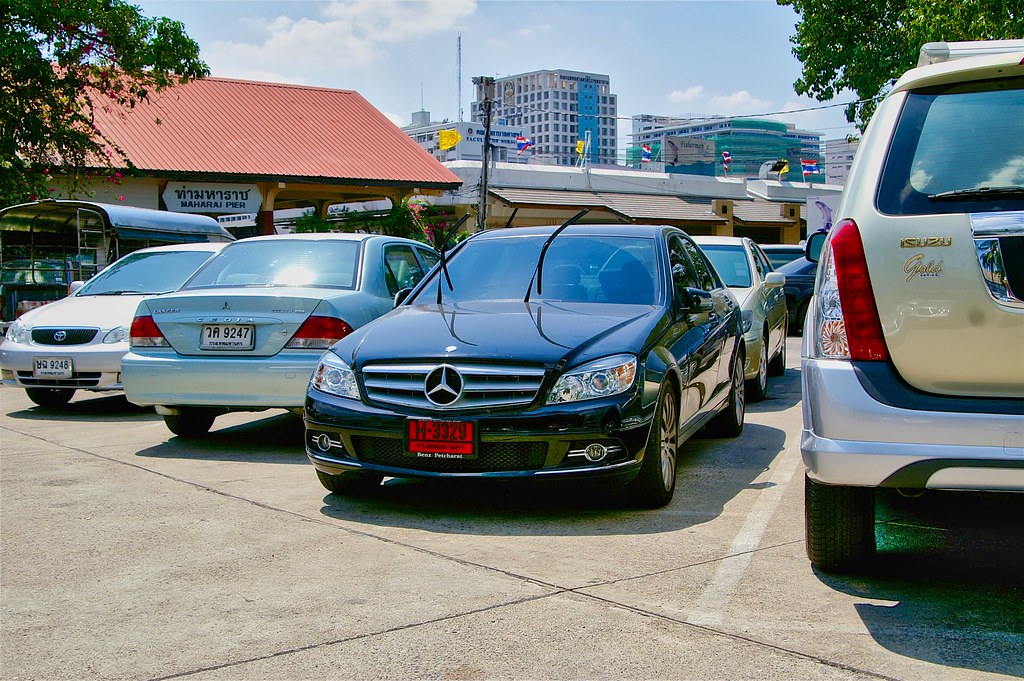Mercedes CClass parking near Maharaj Pier in Bangkok Flickr