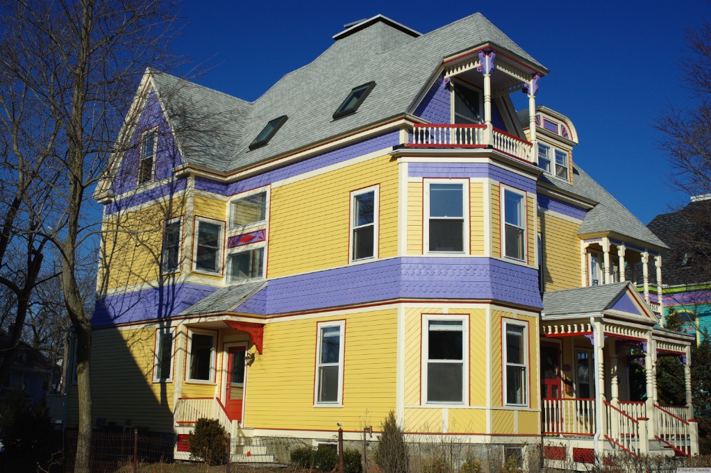 Painted Lady 1 These three late Victorian houses in Newton… Flickr