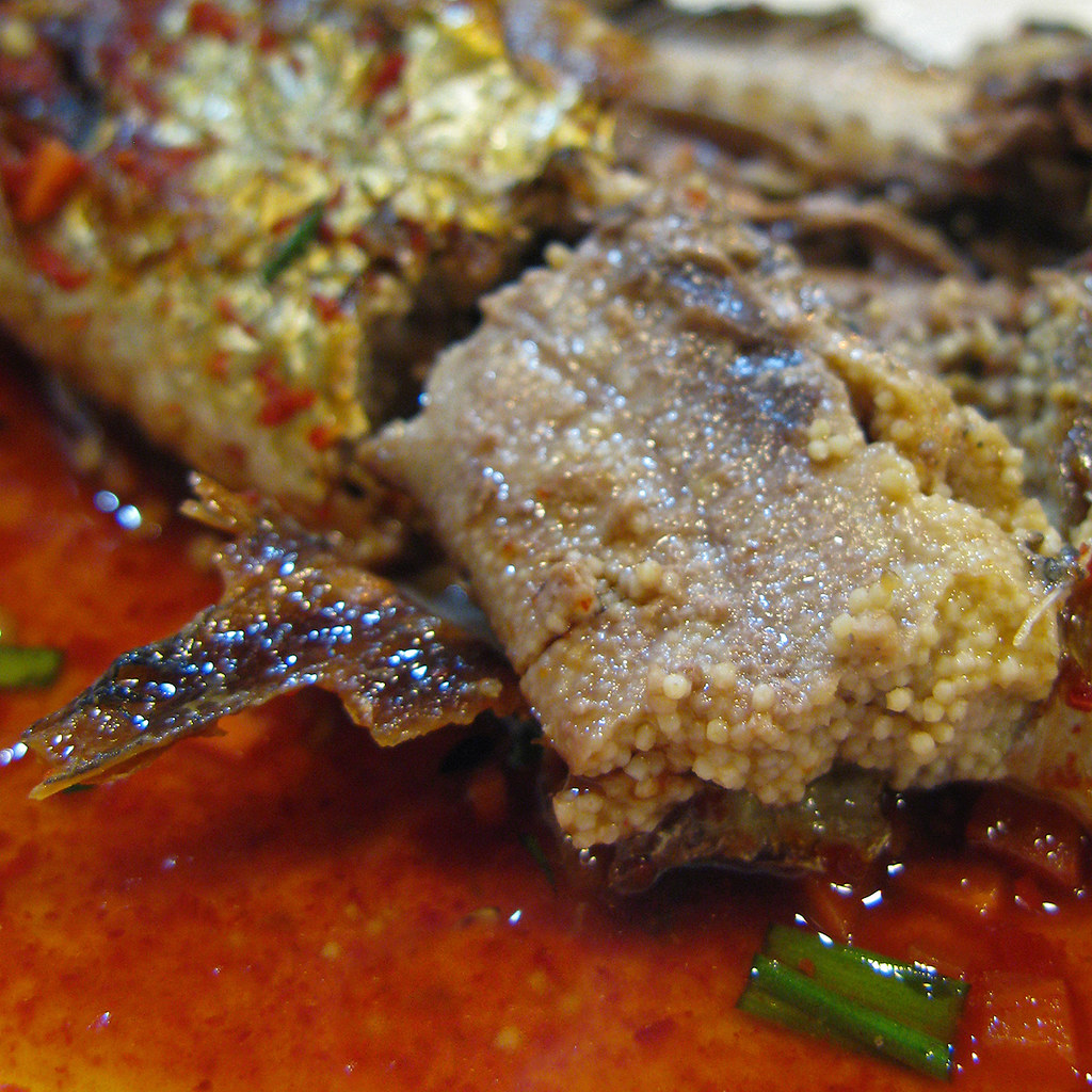 Fish eggs That grilled fish was huge. And a bonus! i… Flickr