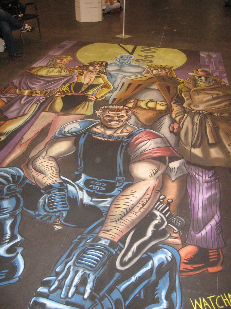 Chalk up another one... The finished "Watchmen" chalk art … Flickr