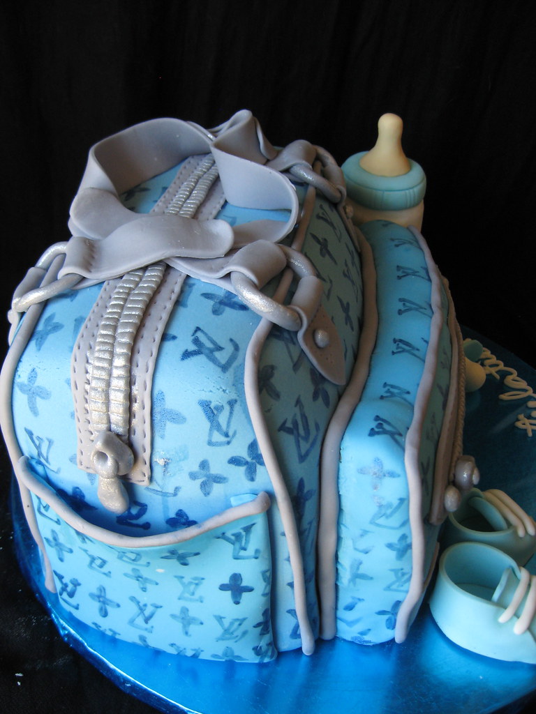 Louis Vuitton diaper bag baby shower cake Flickr