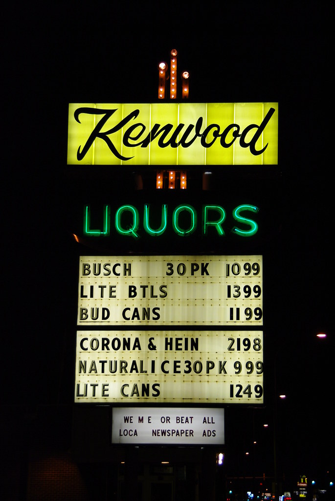 Kenwood Liquors Oak Lawn, IL. One of the rare neon signs… Flickr