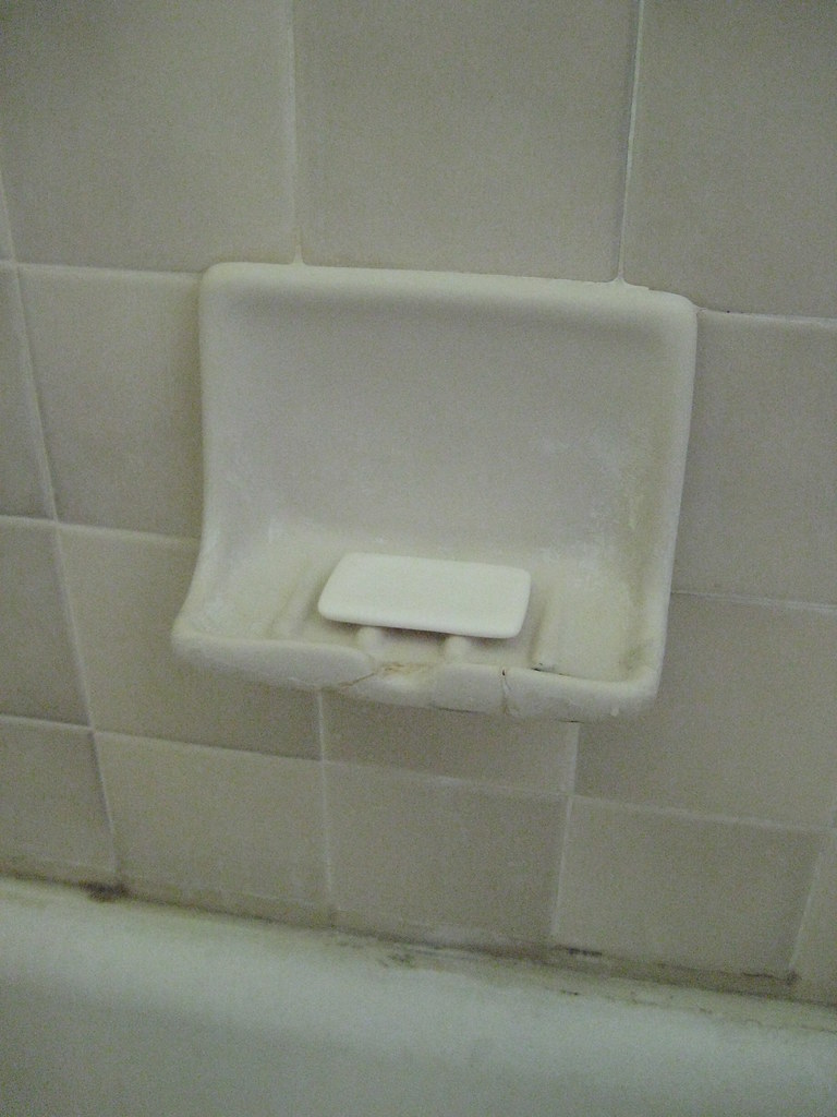 Tub caulking and soap dish Before bathroom remodel Flickr